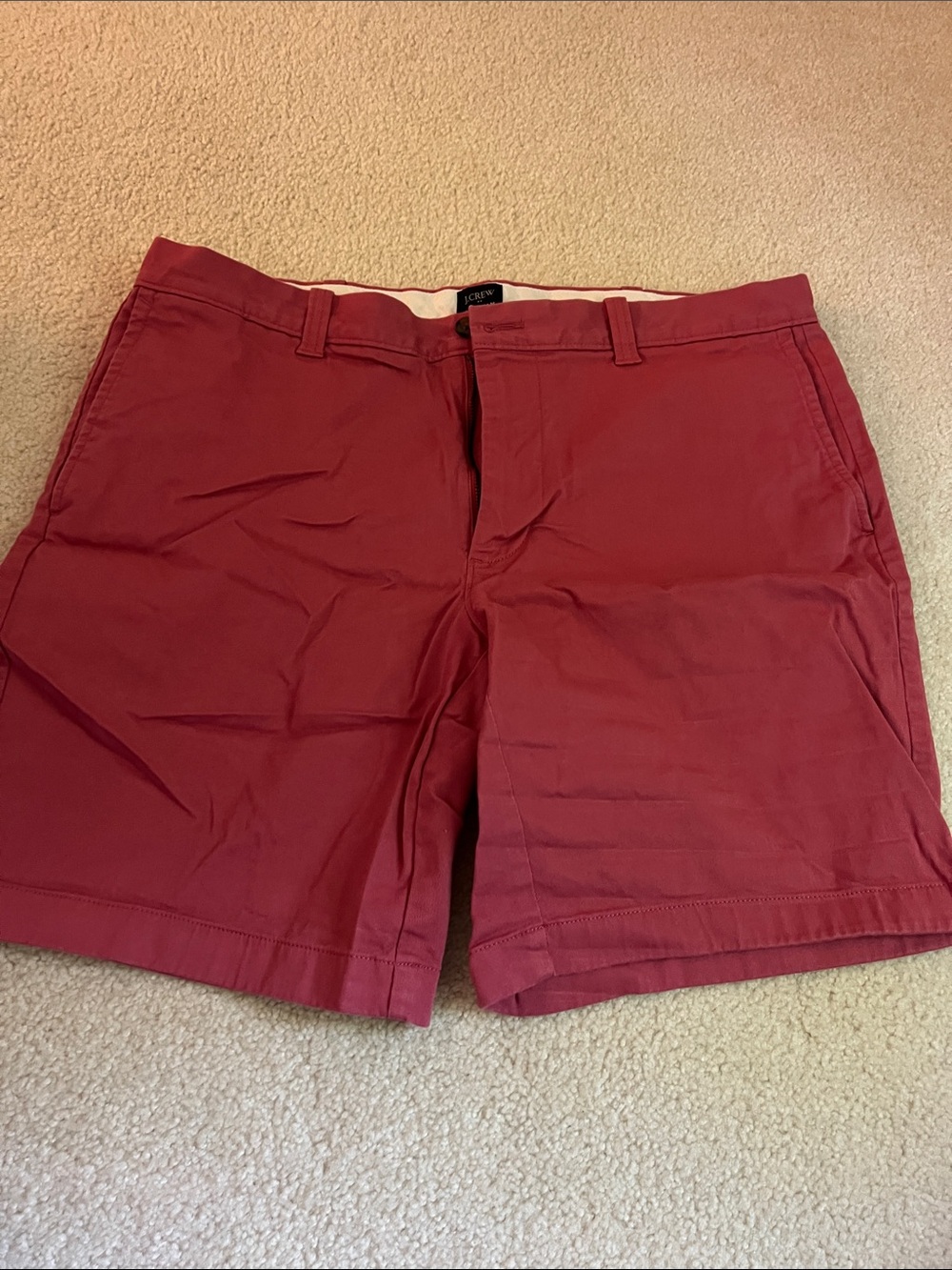 J. Crew Nantucket Red Cotton Flat-Front Chino Shorts
